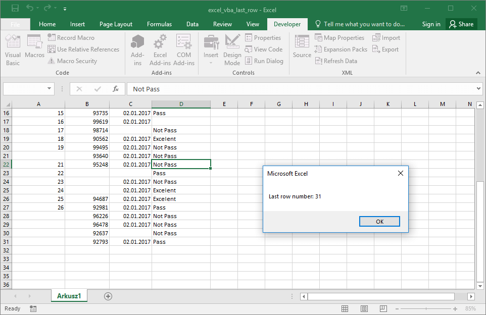 Excel VBA How To - Find VBA last row