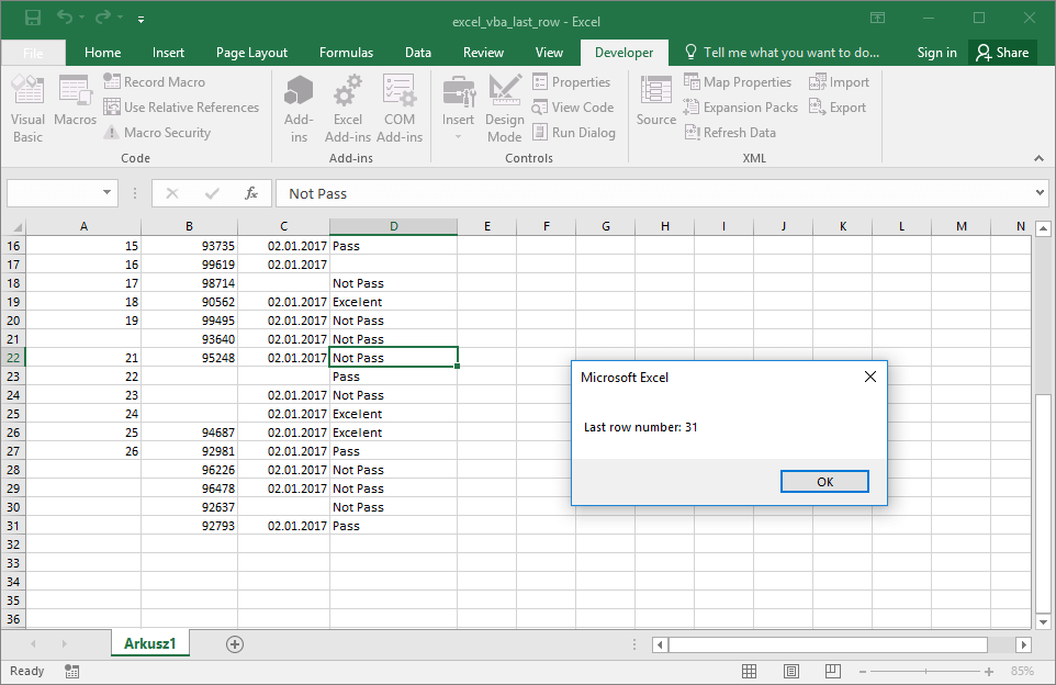 how do i find a range in excel