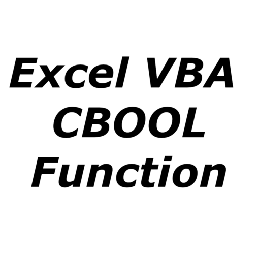 Excel VBA CBOOL function