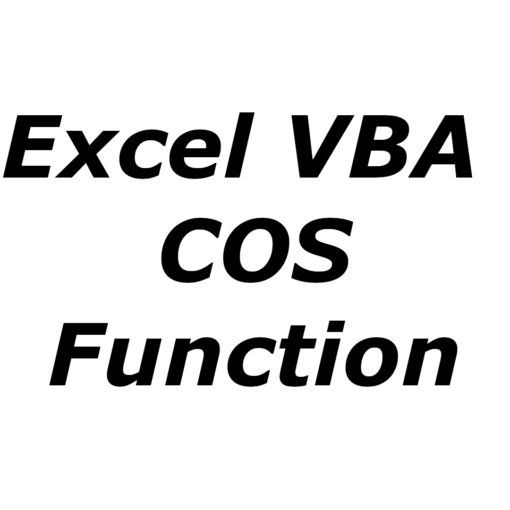 Excel VBA COS function