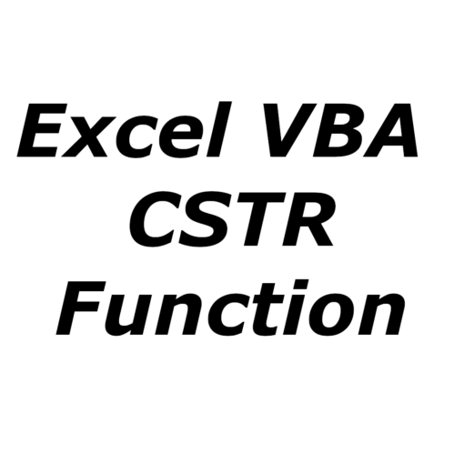 Excel VBA CSTR function