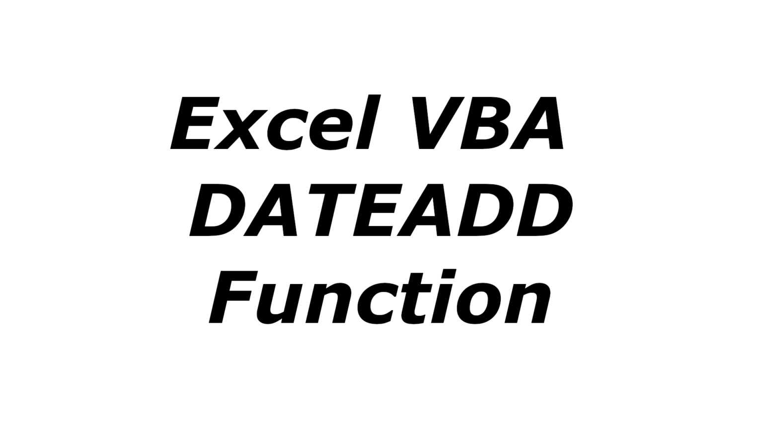 vba excel date add