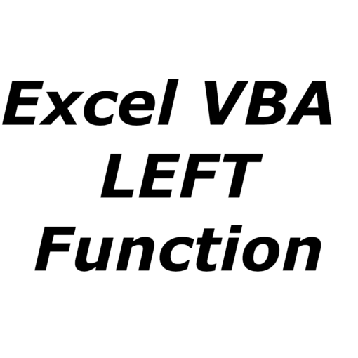 Excel VBA LEFT function