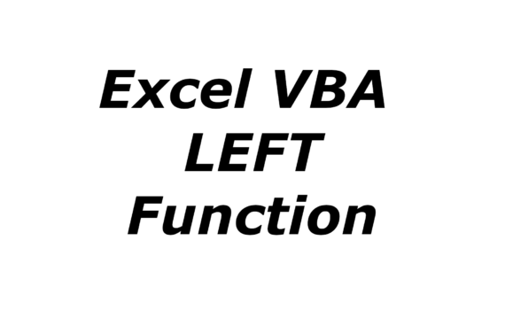 Excel VBA LEFT function