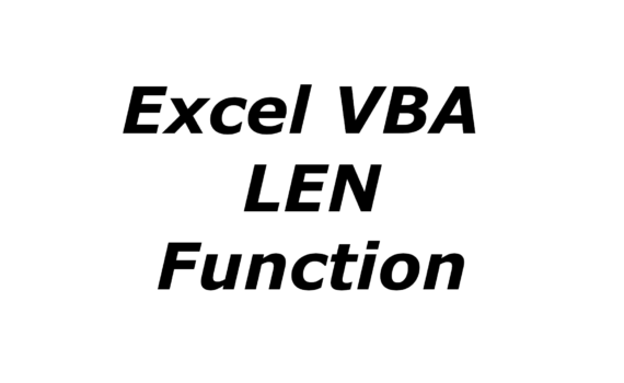 Excel VBA LEN function