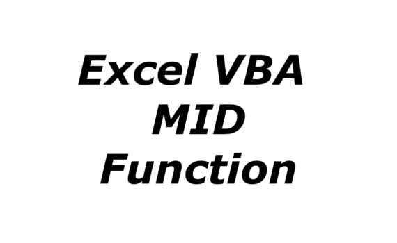 Excel VBA MID function