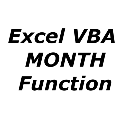 Excel VBA MONTH function