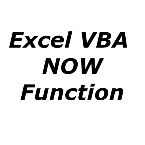 Excel VBA NOW function