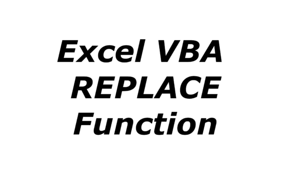 Excel VBA REPLACE function