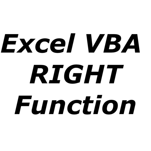Excel VBA RIGHT function