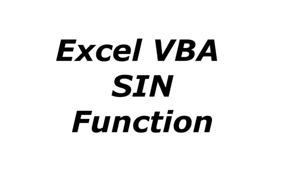 Excel VBA SIN function