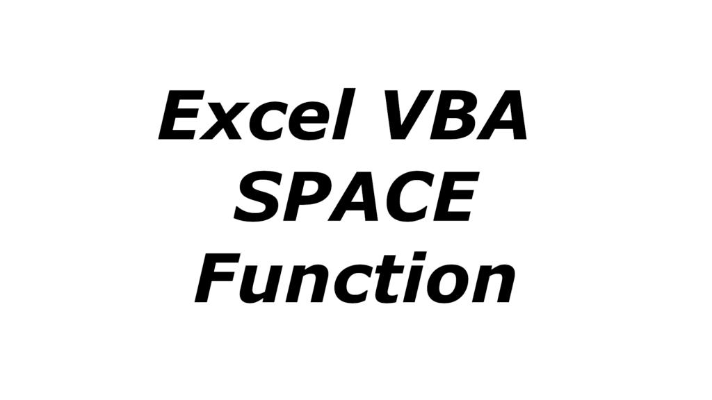 Excel vba SPACE OfficeInside Org