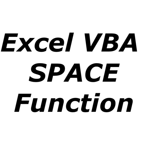 Excel VBA SPACE function