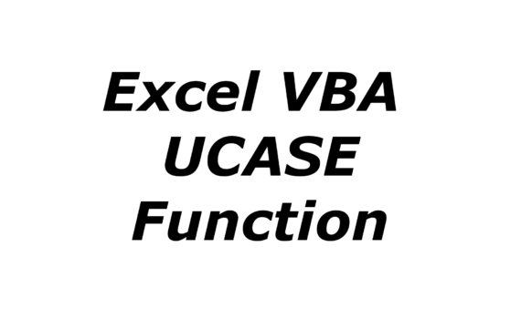 Excel VBA UCASE function