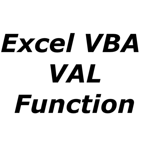 Excel VBA VAL function