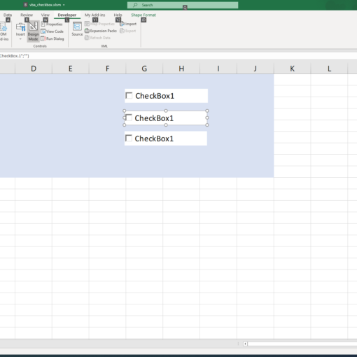 ActiveX controls - Check Box in Excel VBA