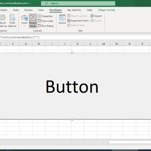 ActiveX controls - CommandButton in Excel VBA