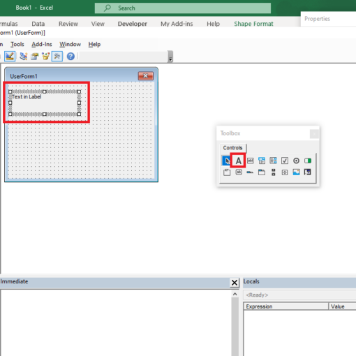 VBA Labels in Excel Spreadsheet and UserForm